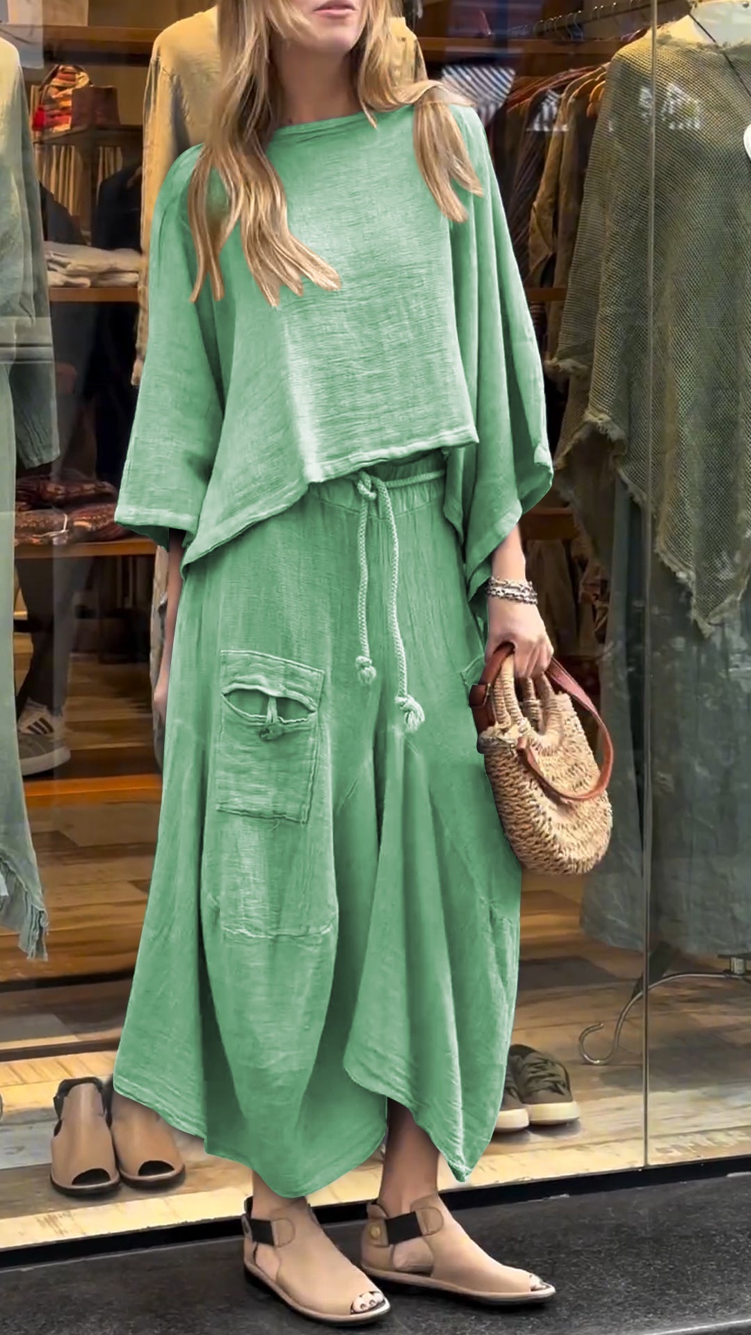 Zelora™ Flowing Casual Two-Piece Set