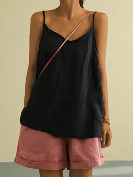 Allyson™ Spaghetti Strap Summer Linen Top