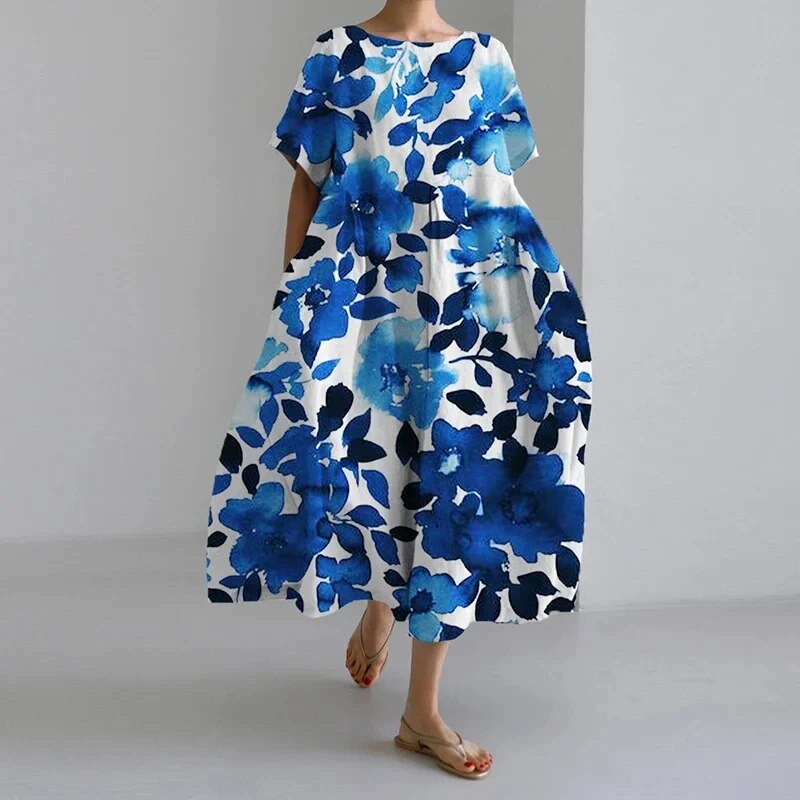 Selina™ Boho Floral Loose Dress