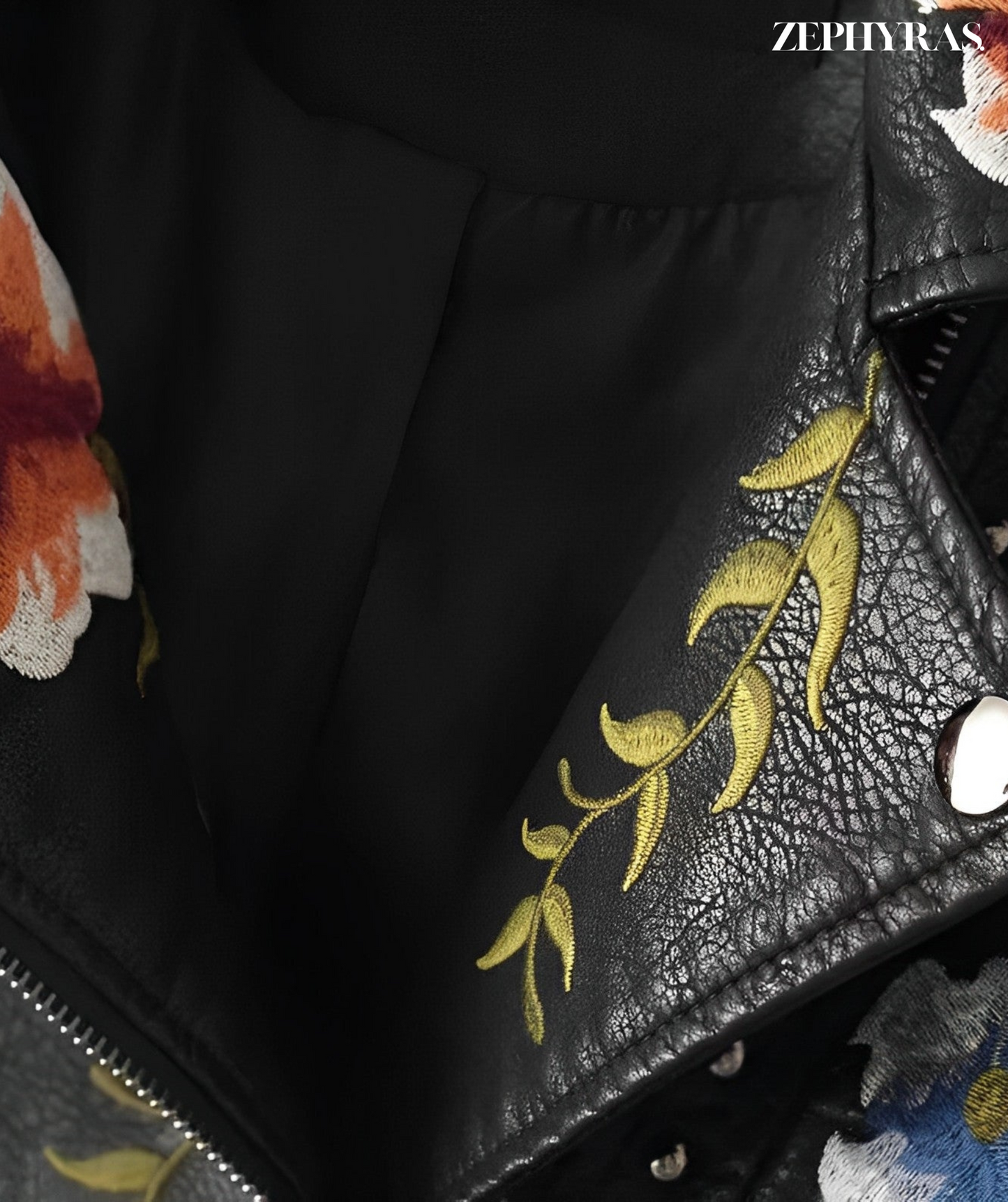 Rose™ Ladies Floral Leather Jacket