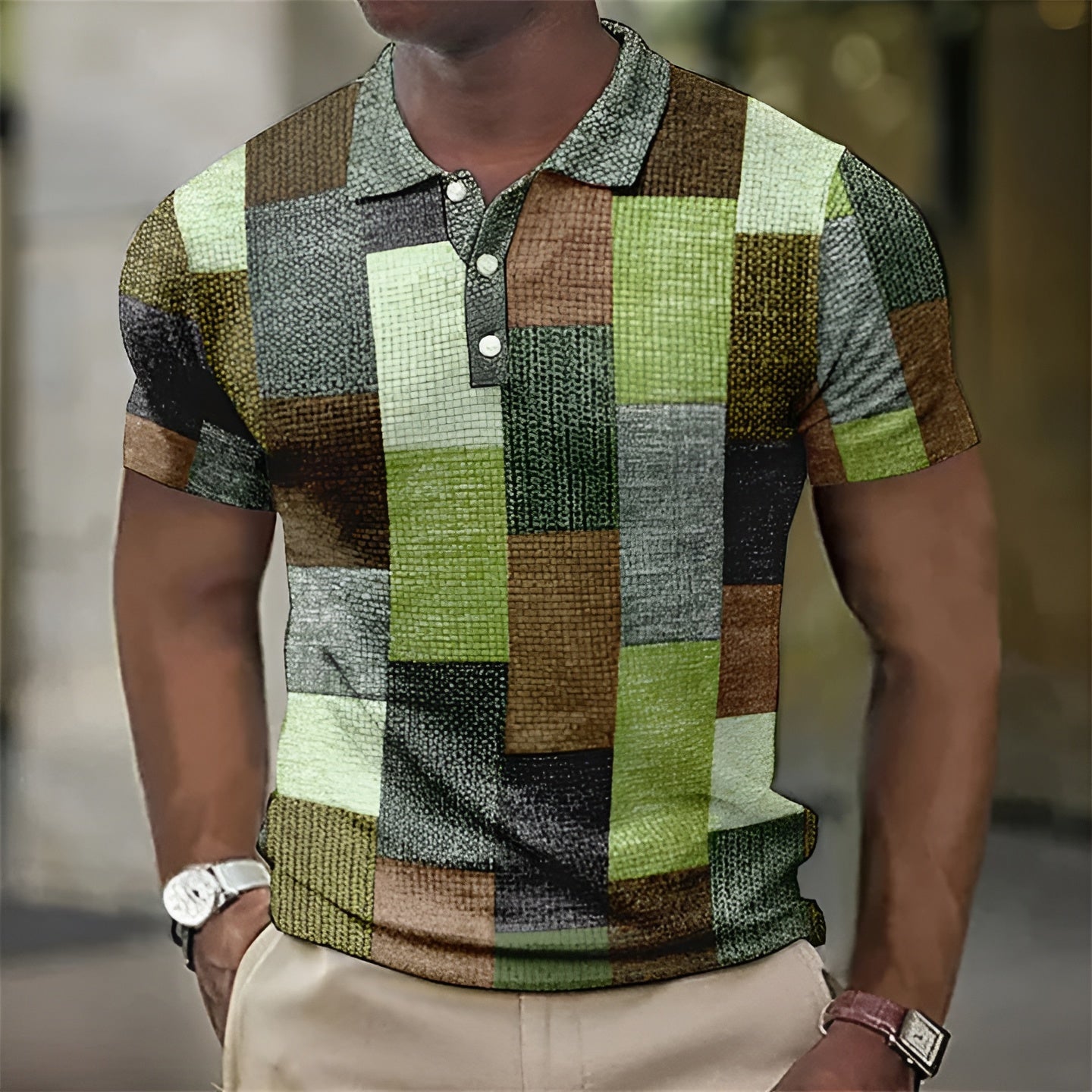 Lucas™ Elegant Plaid Polo