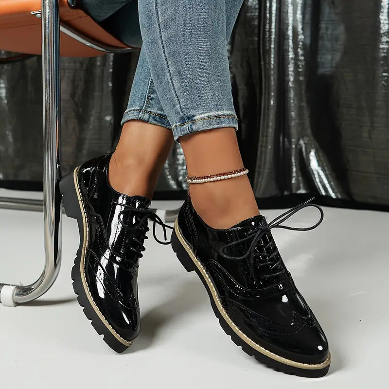 Teddy™ Glossy Brogue Orthopedic Shoes