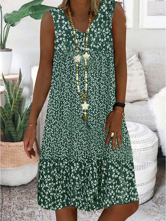 Niana™ Sleeveless Floral V-Neck Dress
