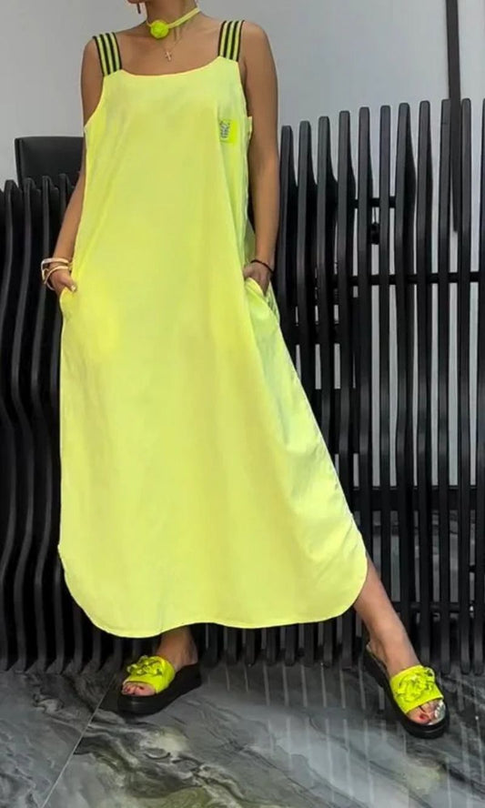 Carmen™ Cotton & Linen Suspender Dress