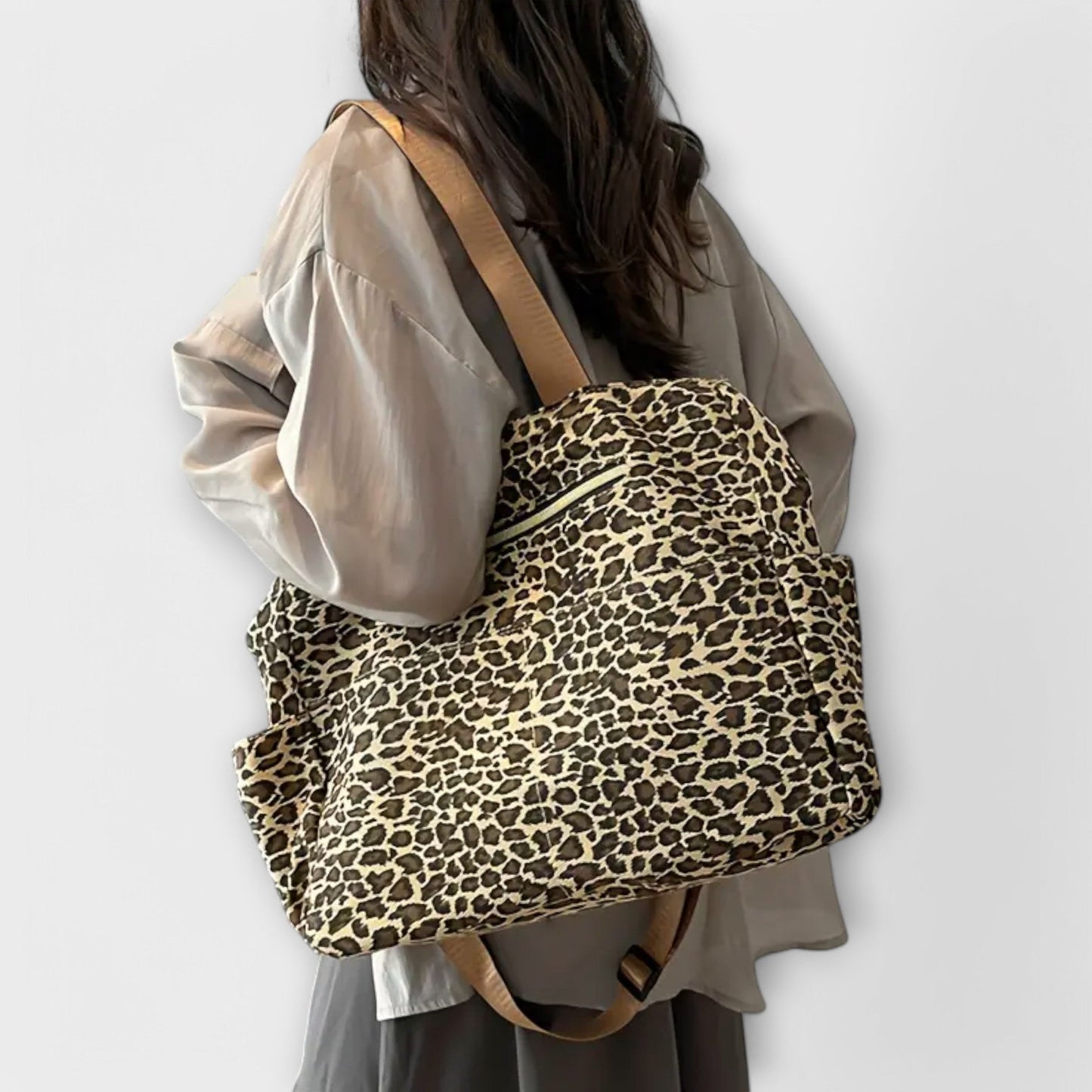 Marnie™ Leopard Patterned Canvas Crossbody Bag