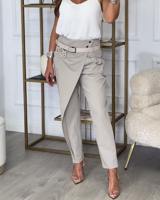 Katerina™  Patchwork Pants with Belt