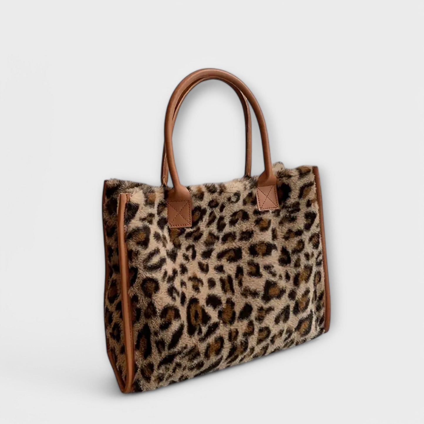 Melody™ Chic Leopard Print Plush Tote