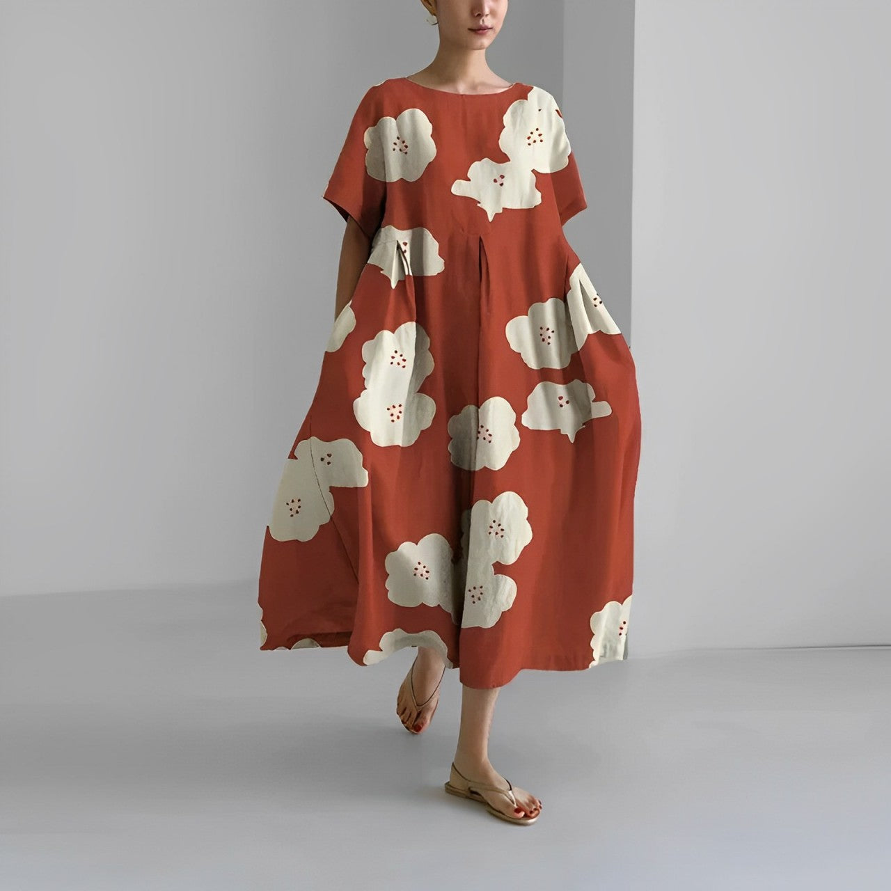 Selina™  Boho Floral Loose Dress