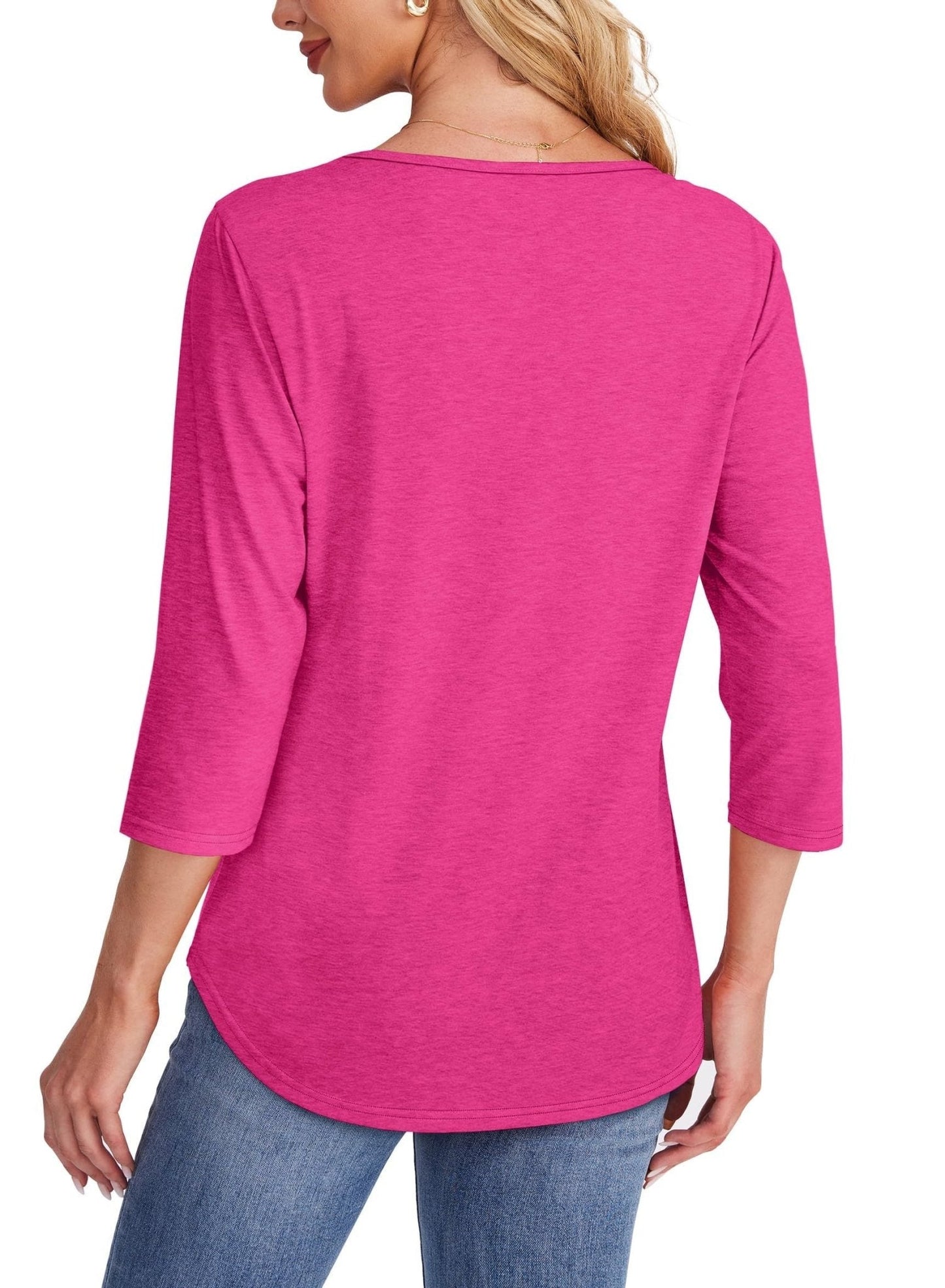 Moana™ Pleated 3/4 Sleeve Top