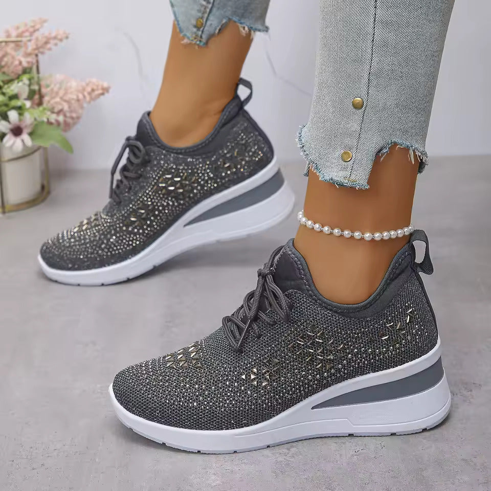 Shiny Rhinestone Women's Sneakers