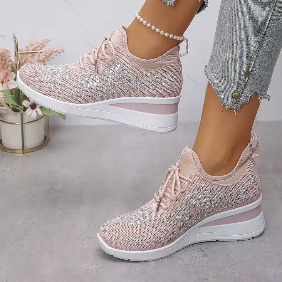 Shiny Rhinestone Women's Sneakers