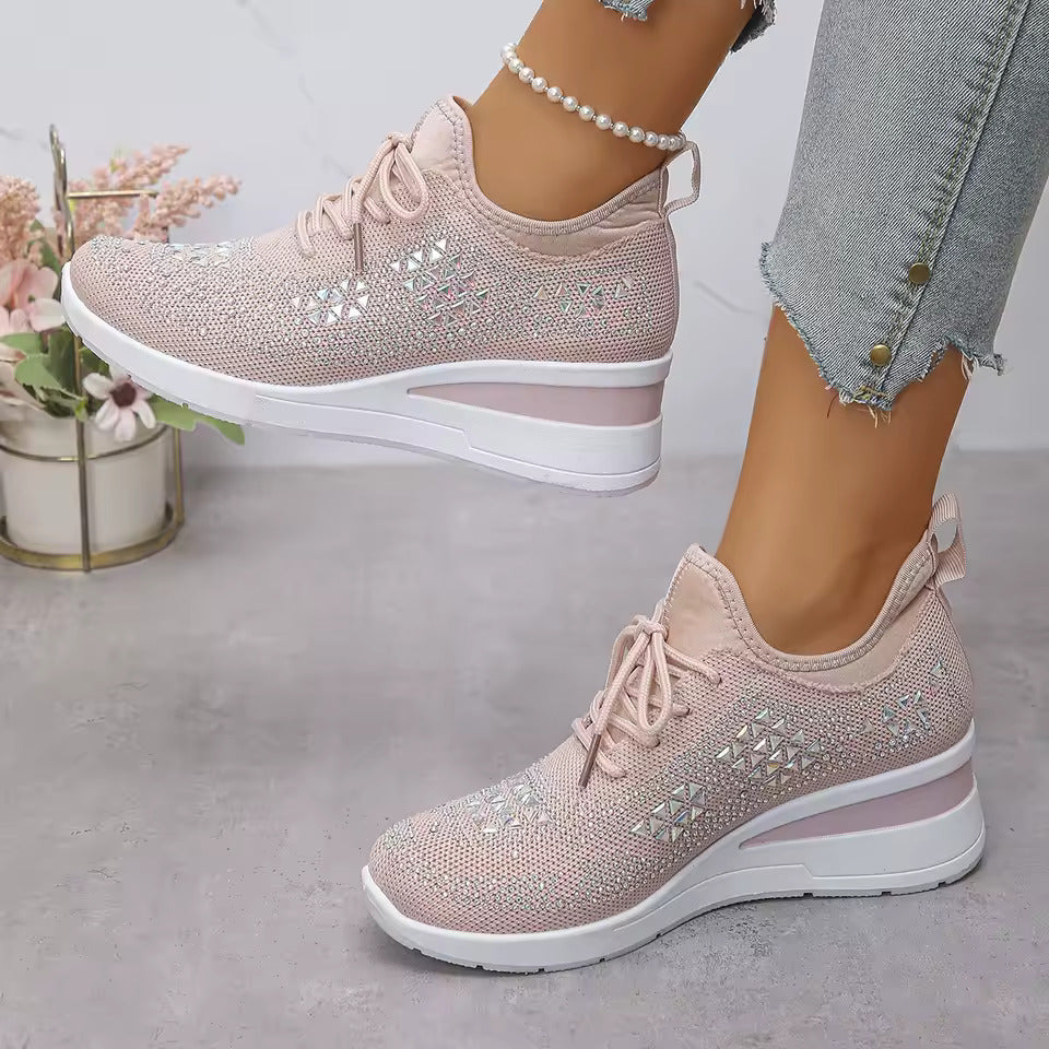 Shiny Rhinestone Women's Sneakers