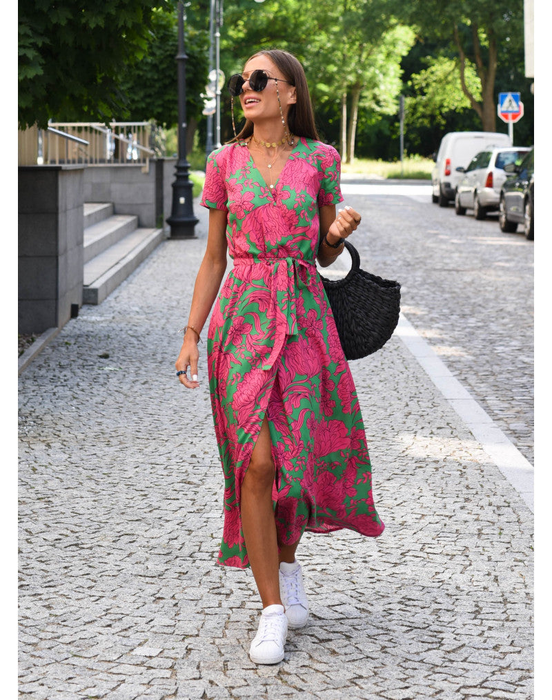 Flossie™ Chic Waist-Defining Dress