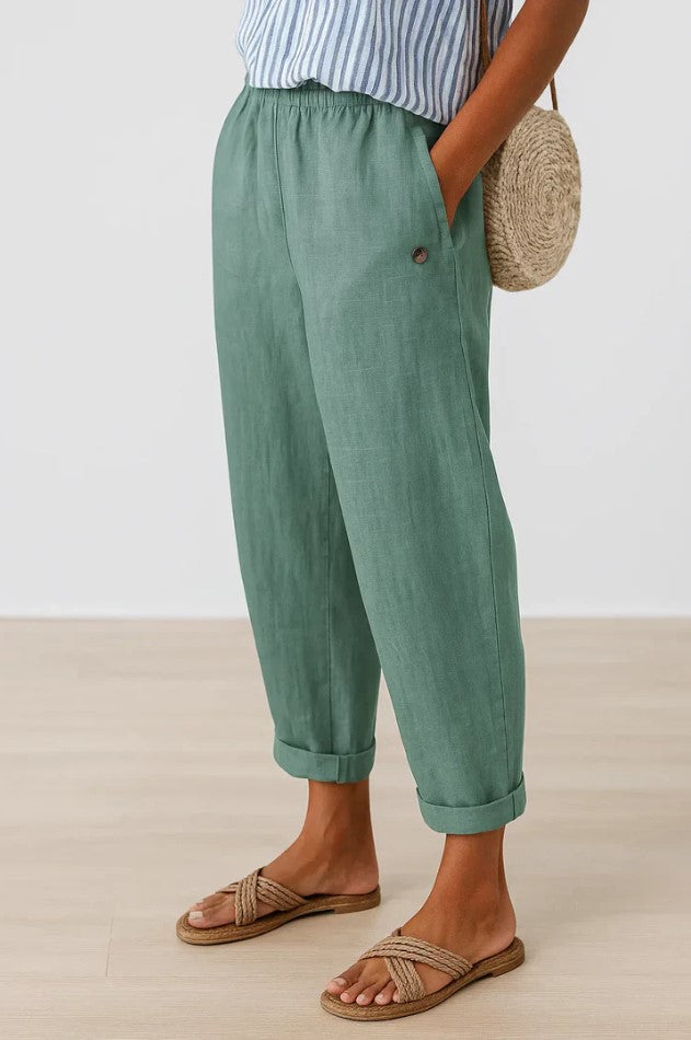 Romina™ - Timeless Linen-Cotton Trousers
