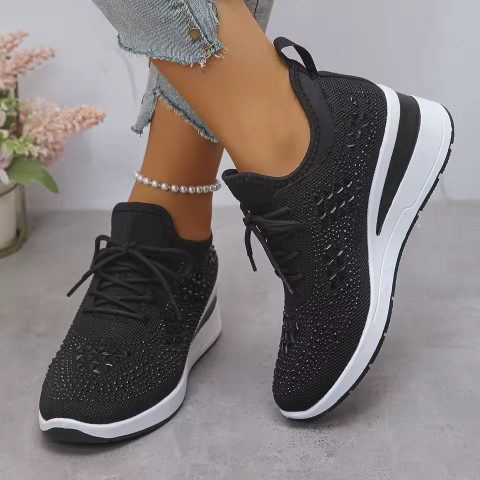 Shiny Rhinestone Women's Sneakers