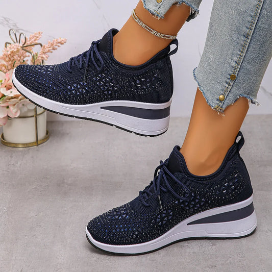 Shiny Rhinestone Women's Sneakers