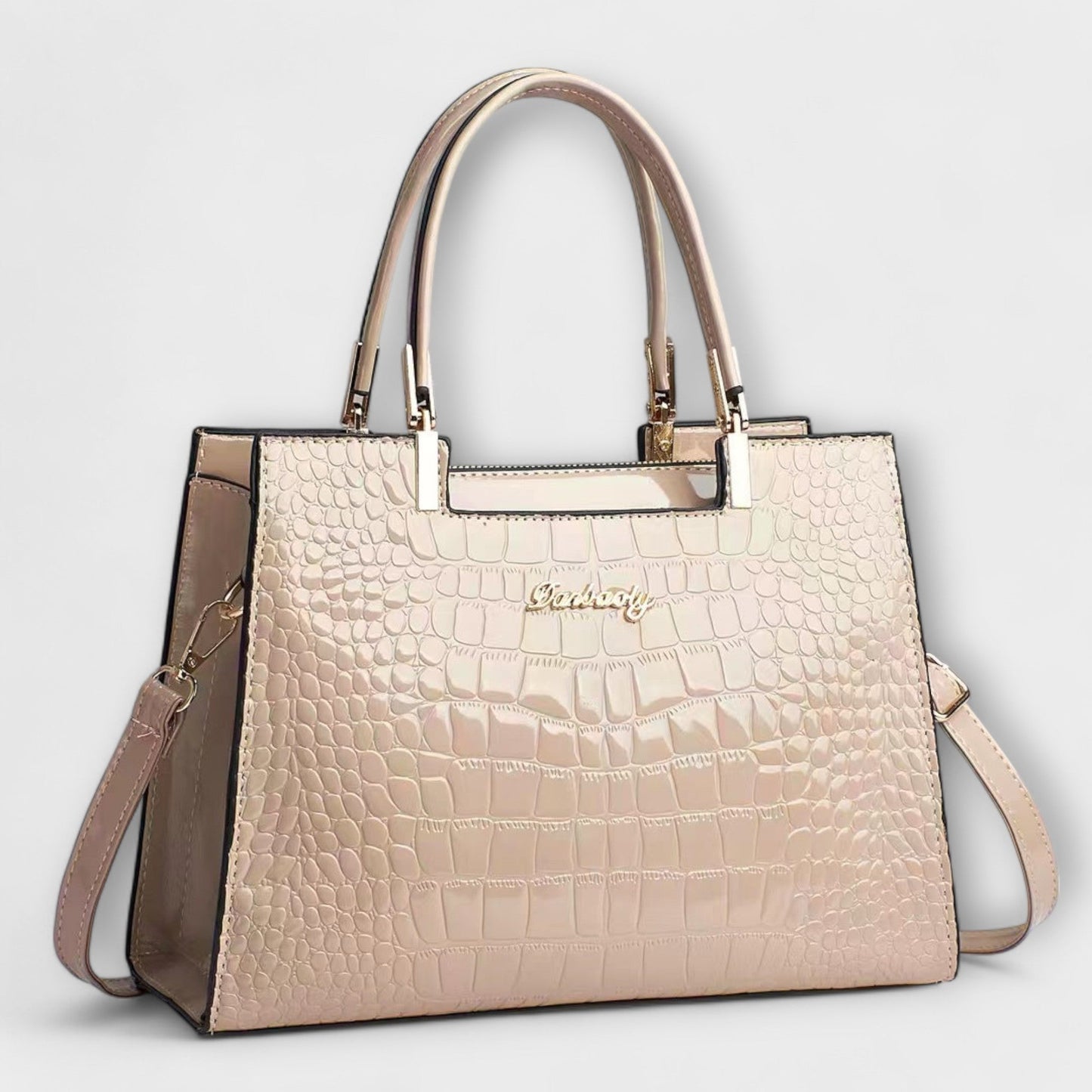 Brielle™ Glossy Crocodile Patterned Handbag