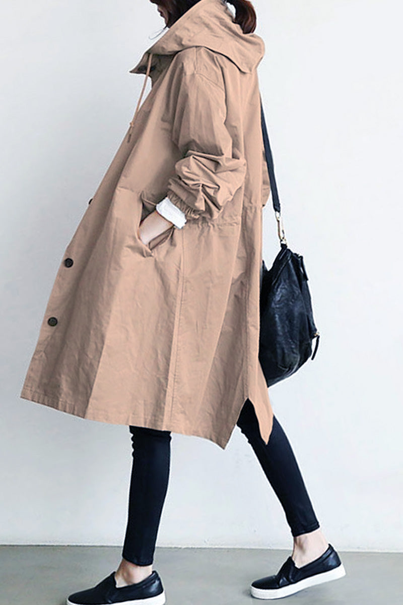 Rachel™ Water-Resistant Oversized Hooded Windbreaker