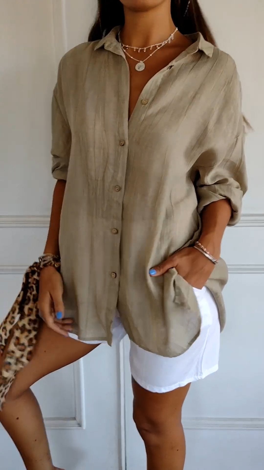 Jerusha™  Pleated Classic Blouse